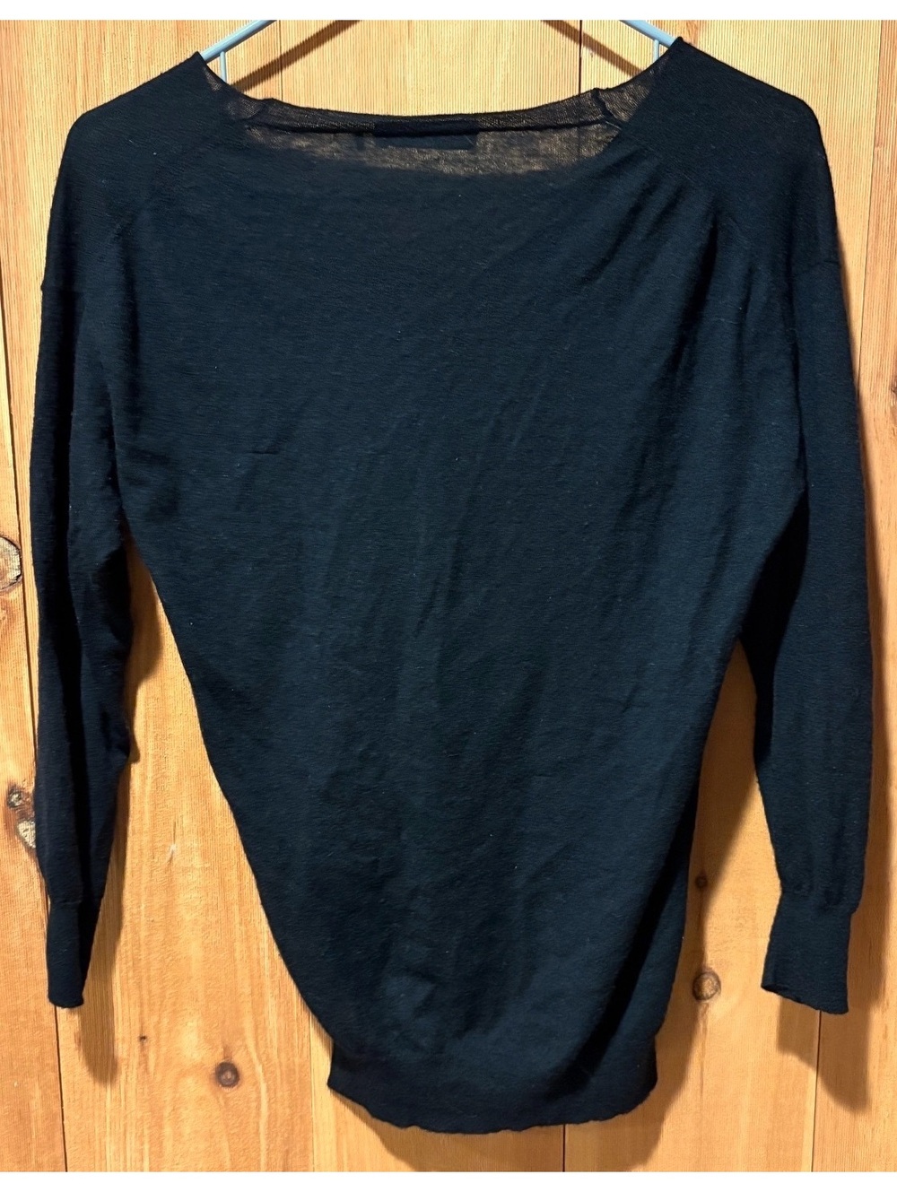 Isabel Marant 100% Cashmere V-Neck Sweater Women's 38 / US 6 Black High Low Hem - Picture 2 of 4